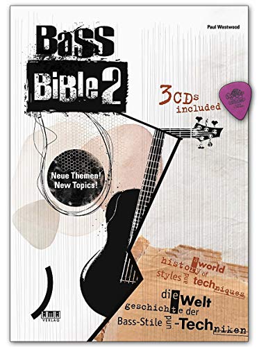 Ama Verlag 610560 4018262105605 Bass Bible 2 - Libro con 3 CD y púa Denlop (en inglés/alemán)