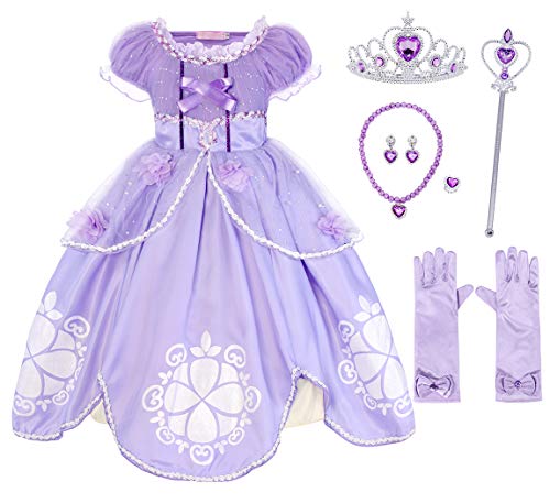 AmzBarley Niña Princesa Vestido Fiesta Disfraces Niños Cumpleaño Carnaval Cosplay Halloween Vestirse Navidad Regalos