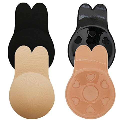 ANSUG 2 Pares Mujeres Invisible Levantamiento de Senos Nipple Cover Tape Adhesivo Pasties Etiqueta Sin Tirantes Sin Respaldo Sujetador de Elevación