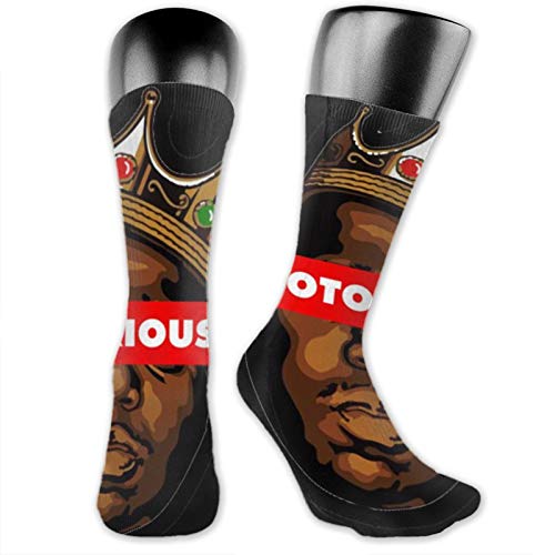 AsakawaKoutarou Biggie Smalls Moda Unisex Estampado Algodón Transpirable Deporte Casual Socks Calcetines Long Calcetines Thick Calcetines