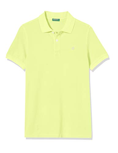 Benetton Maglia Polo M/m, Multicolor (Giallo Fluo 902), 146 (Talla del Fabricante: X-Large) para Niños