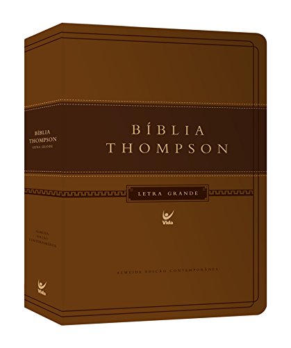 Bíblia Thompson. Letra Grande. Capa Marrom Claro e Escuro