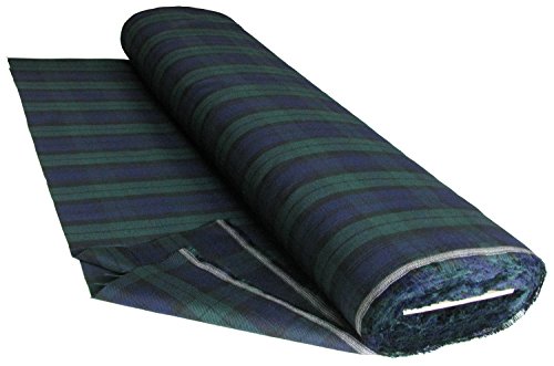 Black Watch Modern Tartan Fabric (Per Metre) by UK Fabrics Online