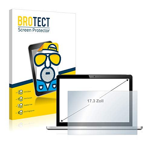 BROTECT Protector Pantalla Anti-Reflejos para Portátiles con 43.9 cm (17.3 Pulgadas) [383 mm x 215 mm, 16:9] Película Mate Anti-Huellas