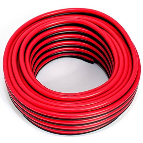 Cable para altavoz (2 x 4,00 mm2, 10 m), color rojo y negro