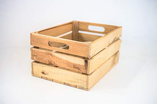 Caja 1 Unidad Almacenamiento con Asas Sam, Madera, Natural, Naturaleza, Medidas: 39x29x21cm. Incluye Regalo Imán Exclusivo Personalizable.