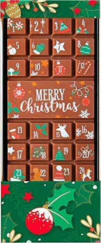 Caja de confitería Weibler Calendario de Adviento en Cacao Chocolate Mínimo 36% - 1 x 70 Gramos