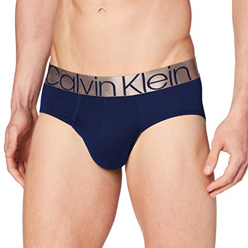 Calvin Klein Hip Brief Ropa Interior, Nueva Marina, L Unisex Adulto