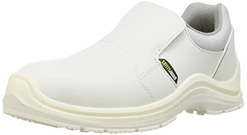 Calzado de seguridad Blanco 73695-38/5 GUSTO81 de Shoes for Crews, unisex, tipo mocasín, número 38, certificado según normas de seguridad CE, EN y S3, Blanco