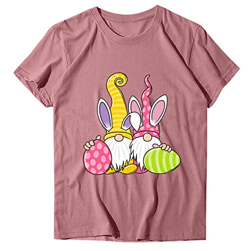 Camisas de Manga Corta de Pascua para Mujer, Camiseta del día de San Patricio para Mujer