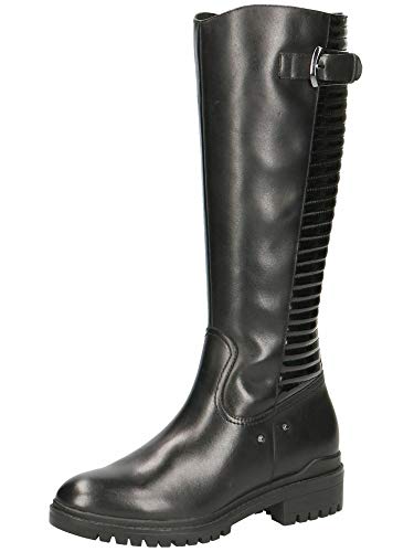 CAPRICE 9-9-25600-25 053, Botas a la Altura de Rodilla Mujer, Black/Patent, 40 EU