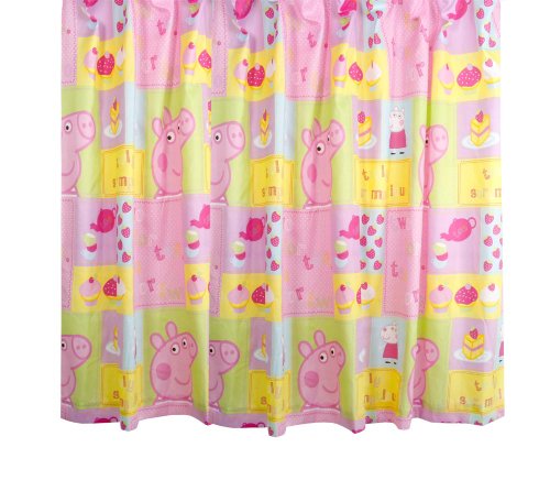 Character World PEP-CUP-54M-MSC-12 - Cortinas con diseño de Peppa Pig (168 x 137 cm)