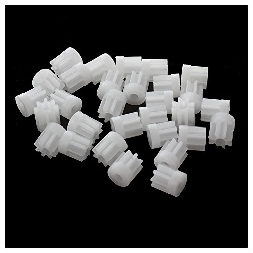 Cikuso 30Pcs 0.5 Modulo 8 Dientes Rueda Dentada Engranaje de plastico para 2mm Eje del Motor de Coche de Juguete