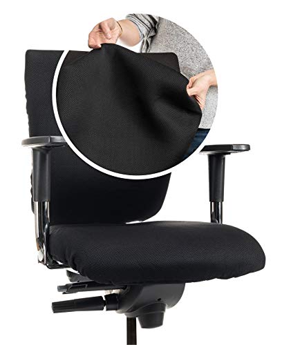 CLEANCHAIR Funda de silla de oficina premium para respaldo – GRANDE: Funda de silla de oficina con un respaldo de aprox. 40-65 cm de ancho y 50-70 cm de altura