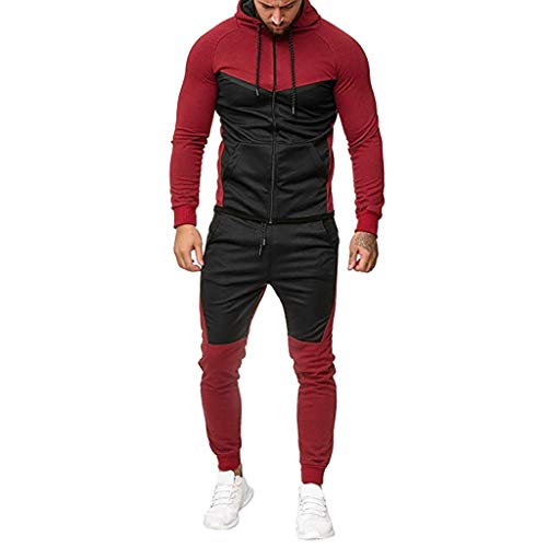 CLOOM Chándal Completo para Hombre Moda Slim Fit Otoño e Invierno Conjunto De Ropa Deportivo De Manga Larga Casual Sudadera con Capucha + Pantalones