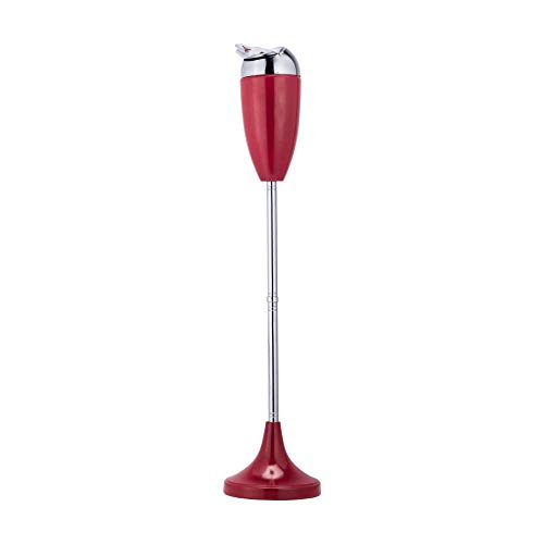 CO-Z Cenicero de Tipo Columna, Ajustable con Soporte y una Caja para Cigarrillos, para Exterior o Interior, Moderno, Estable, de 50cm,70cm y 89 cm de Alto (Rojo)