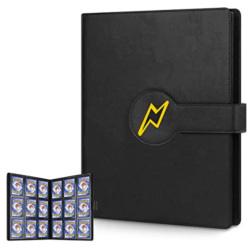 Cpano Card Holder Book Estuche para Pokemon Trading Carsd/Yugioh Cards, Tiene Capacidad para hasta 396 Tarjetas. Carpeta de álbum de Titular Compatible con 22 páginas Premium de 18 Bolsillos (Negro)