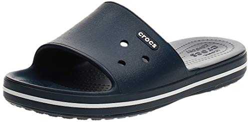 Crocs Crocband III Slide, Sandalias de Punta Descubierta Unisex Adulto, Azul (Navy/White 462), 42/43 EU