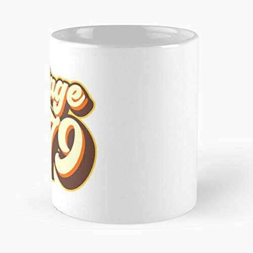 Desconocido Birthday Retro Music 1970S 1979 Vintage 70S 40Th Taza de café con Leche 11 oz