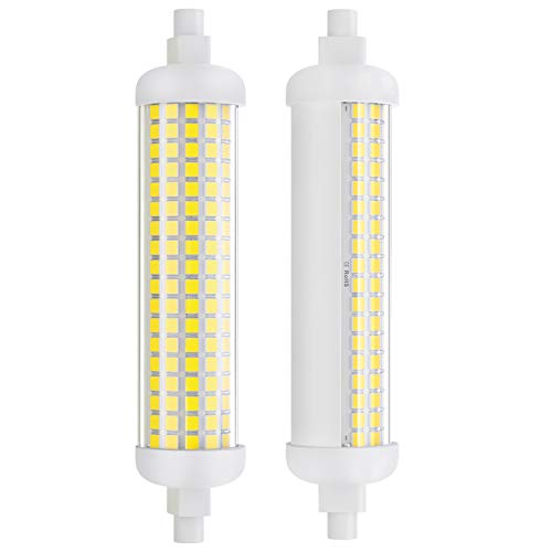 DiCUNO LED R7s 10W 1100LM Bombilla, Regulable J 22×118mm luz lineal, Blanco frío 5000K, AC 100-230V, Lámpara halógena repuesto de 75 W, Verifique la dimensión antes de la compra, Juego de 2