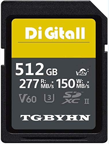 Digital Series - Tarjeta de memoria SDXC de 512 GB UHS-II, memoria SD, V60, C10, U3, velocidad máxima de hasta 150 MB/S y 277MB/S (512 GB)