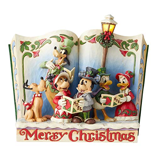 Disney Traditions, Figura con forma de libro de Mickey y amigos, para coleccionar, Enesco