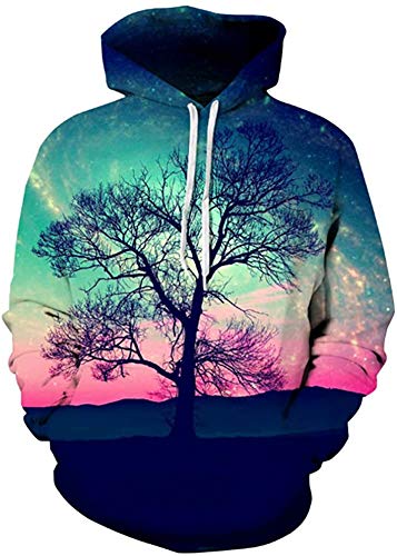 DJPP Sudaderas con Capucha Y Sudaderas con Capucha de la Primavera Y Del Desgaste de Las Sudaderas, Las Sudaderas Impresas Del Paisaje 3D, la Parte Superior Peldana Personalizada, el Jersey de Cordón