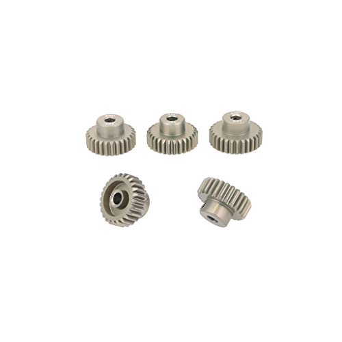 DollaTek 5PCS 48DP 26T 27T 28T 29T 30T Piñón Conjunto de Engranaje de Motor para 1/10 RC Motor sin escobillas Cepillado para automóvil