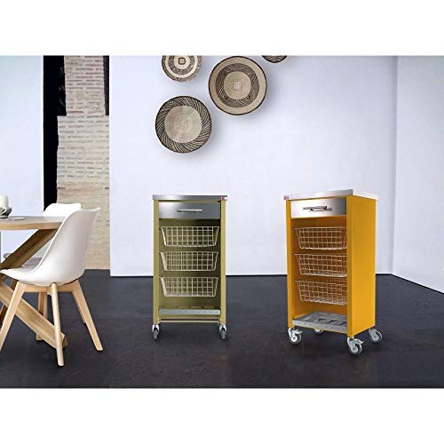 DON HIERRO - Carro de cocina con ruedas, verdulero CHELSEA, 7 colores disponibles