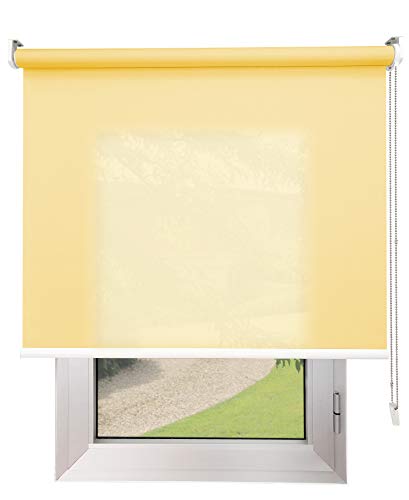 EB ESTORES BARATOS Estor Termoregulador Luminoso (Screen Trevira sin PVC) Tacto Textil/LO AJUSTAMOS A SU Medida EXACTA Ancho x Alto. Color: Amarillo Oscuro. Medidas: 130cm x 180cm