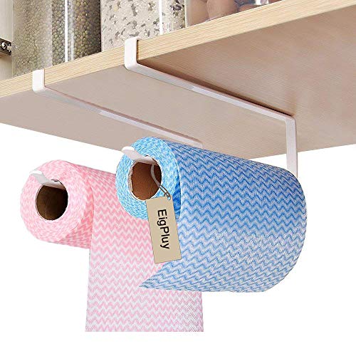 EigPluy 2 piezas Portarrollos de Papel Bajo Armario Toalla de Papel Dispensador Sin Taladro Rollo de Papel Titular para Cocina y Baño