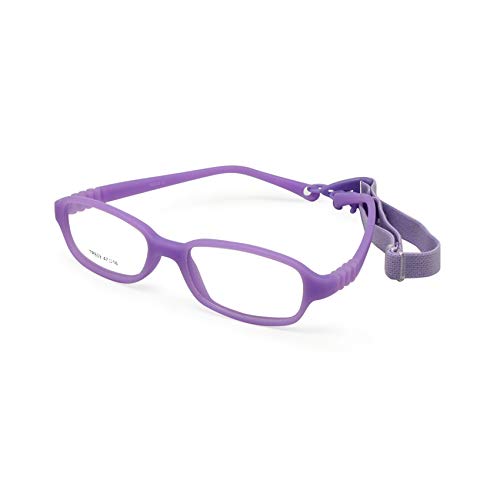 EnzoDate Kids Gafas Marco óptico Con Cable Sin Rosca Flexible De Una Pieza Tamaño 47-16-115