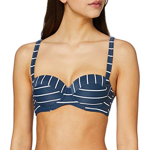 Esprit Nelly Beach Pad.Bra MF Parte de Arriba de Bikini, Azul (Dark Blue 405), 95B (Talla del Fabricante: 40 B) para Mujer