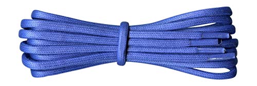 Fabmania cordones redondos de algodón encerado grueso azul royal - Largo 180 cm