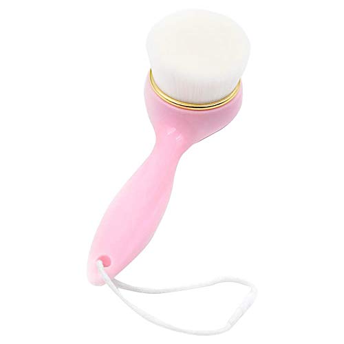 FHYT Cepillo De Limpieza Facial Manual Cepillo Para Lavar La Cara Para Limpieza y Exfoliación 16 * 4.7 * 4.7cm (Rosado)