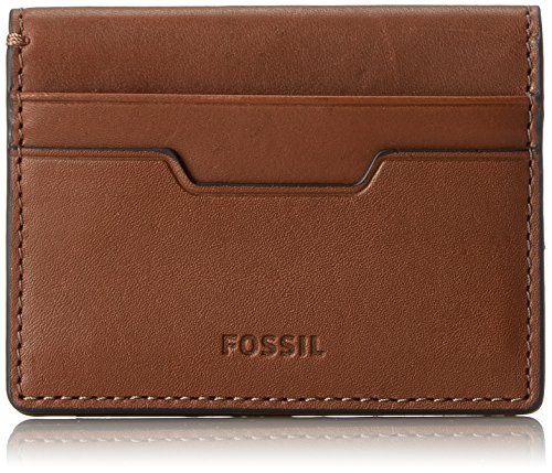 Fossil - Herren Geldbörse ? Ellis Kartenmäppchen, Carteras Hombre, Marrón (Brown), 0.97x7.94x10.16 cm (B x H T)