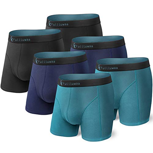 Fullluwaa Calzoncillos Hombre, Boxer Hombre Pack Algodón Transpirable Calzoncillos Hombre Boxer Suaves No Se Enrollan para Actividades Deportivas y al Aire Libre Paquete de 6 - S, M, L, XL, XXL, XXXL