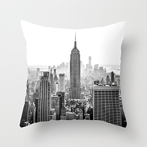 Funda de almohada decorativa de lona de Nueva York, 45,7 x 45,7 cm, regalo para amigos