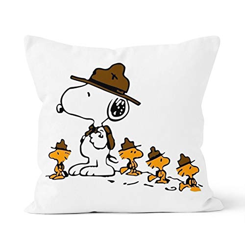 Funda de cojín de Snoopy Home para dormitorio, cojín decorativo, tamaño 40 x 40 cm