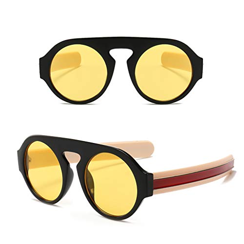 Gafas de sol redondas, estilo vintage, diseño de rana, creativas, UV400, decoración de Unixx, para mujer y hombre, estilo retro, 2, 2