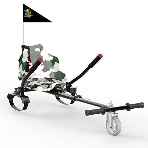 GeekMe Hoverkart, Silla de Scooter Self Balance, Asiento Kart se Adapta a Todos los tamaños patinetes, Regalo para niños.-KT CS (Verde del ejército)