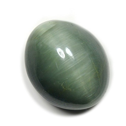 Gemsonclick 11X9 MM Piedra de Ojo de Gato Genuino Oval Verde Forma Cabujón de Piedras Preciosas Sueltas para Fabricación de Joyas