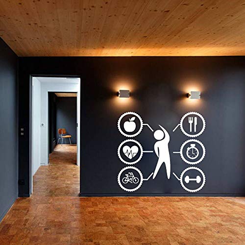 Gimnasio Decoración del hogar Pegatinas de pared Sala de estar Fitness Decoración de la pared Comer dormir Deportes Decoración de la pared Belleza Estilo de vida saludable