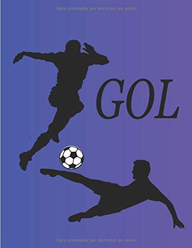 Gol: Cuaderno de entrenador de 100 páginas con dibujo de campo de fútbol + Bloc de notas - Diario de cuaderno - Regalos de entrenador de fútbol - Creación de ejercicios y exploración