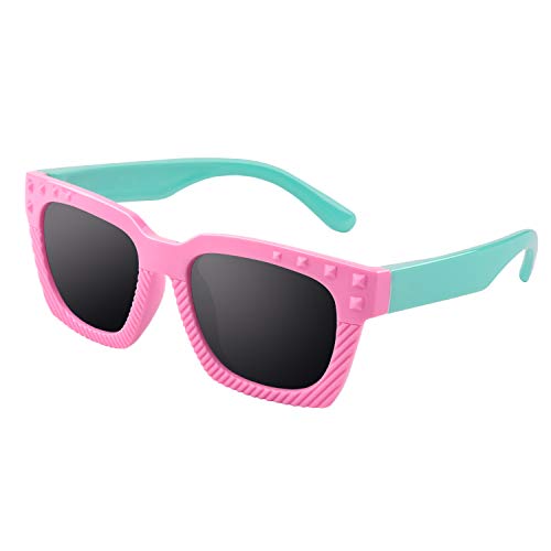 GQUEEN Gafas de sol polarizadas flexibles de goma para niños y infantes de 3-7 años de Edad, ET18