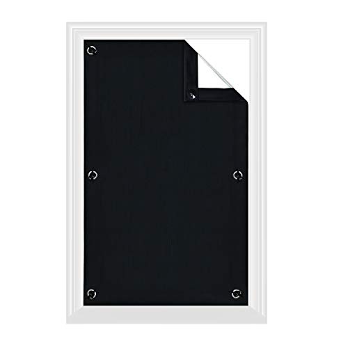 Greatime 100% Telas aislantes ciegas con ventosas aislada Termal Sun Beam Reflector para Ventanas de tejado velux Sucker 60x93 cm Negro Mejorada