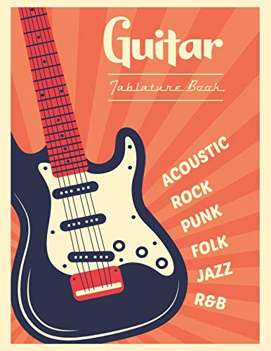 Guitar Tablature Book: Blank Guitar Tab Music Journal Retro Vintage Cover