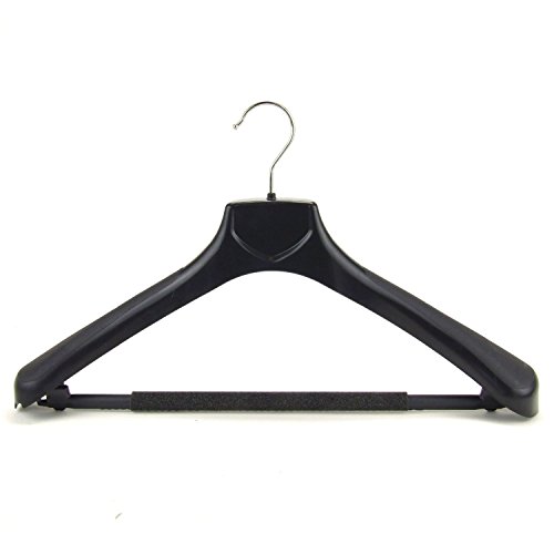 Hangerworld 5 Perchas 45cm Plástico Hombro Ancho Cuello Curvado Trajes Sastrerías Barra Antideslizante