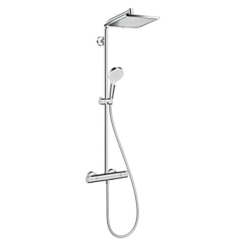 Hansgrohe 27281000 Crometta E 240 columna de ducha, 2 tipos de chorro, ahorro de agua, cromo