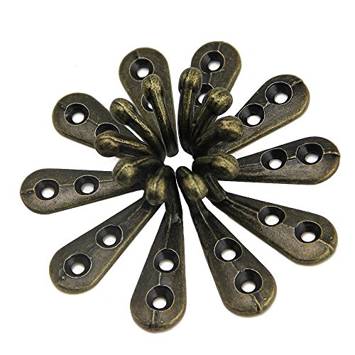 Haodou 10 PZS Vintage Bronce montado en la Pared Gancho único Perchas Ropa Sombrero Abrigo Manto Colgante Percha Uso Dormitorio Cuarto de baño Cocina